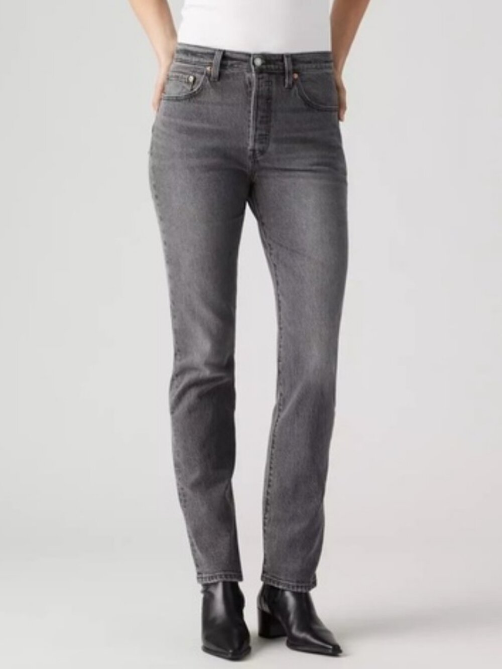 Levi's Classic Straight Leg Jeans VGUC - Women's Size 2 - Gray Slumber